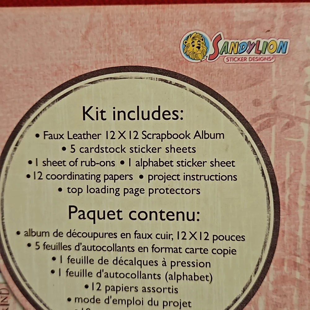 Kelly Panacci Sandylion Scrapbook Kit special person theme NIB Unisex